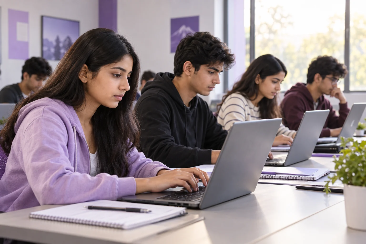 Representative image of students practising computer-based tests